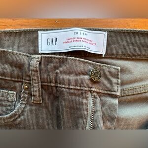 GAP Vintage Slim High Rise Corduroy Pants